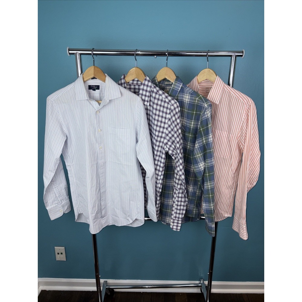 J Crew Mens Button Down Long Sleeve Shirts Size Small Lot of 4 Preppy Old Money